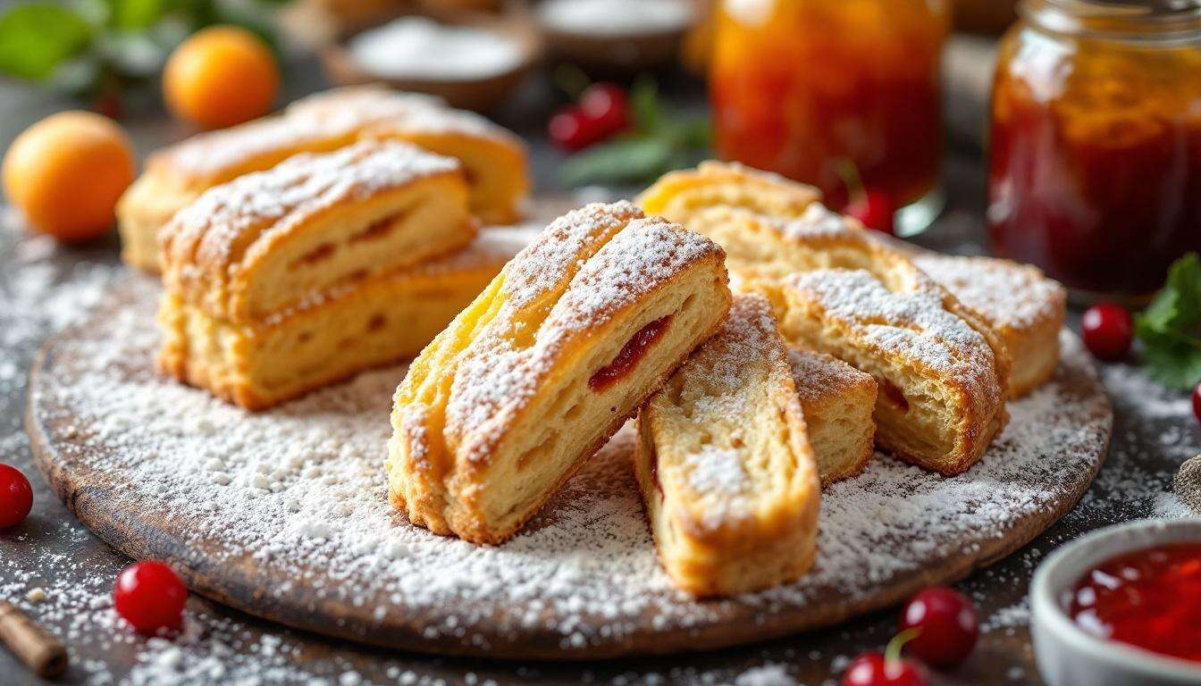 Biscotti all’olio tagliati della mia nonna: dolce ripieno marmellata